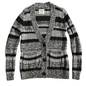 Abercrombie & Fitch Chunky Knit Cardigan Y2K Womens Medium M Sweater